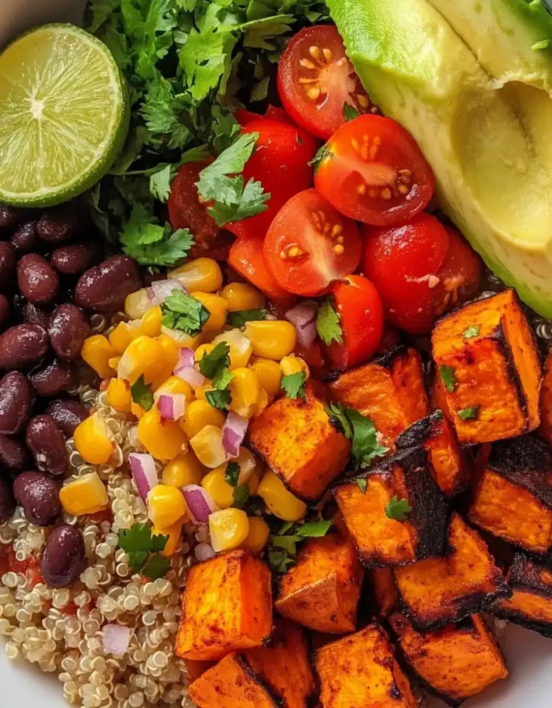 Sweet Potato Burrito Bowl close up